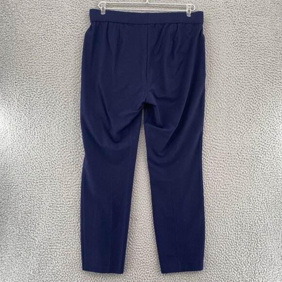 Eileen Fisher Pants Womens Small Navy Pull On Stretch Pocket Ankle Viscose Knit - Picture 3 of 12